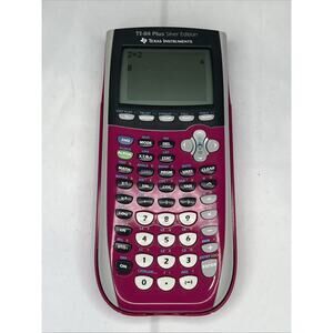 TI-84 Plus Silver Edition Graphing Calculator Pink w/ Slide Cover Tested Working